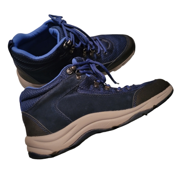 Vionic Cypress Size 8 Women's Blue Suede Mesh Water Resistant Hiking Shoes Boots - Picture 3 of 10